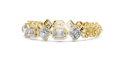 Elite Halo Frame Diamond Bracelet