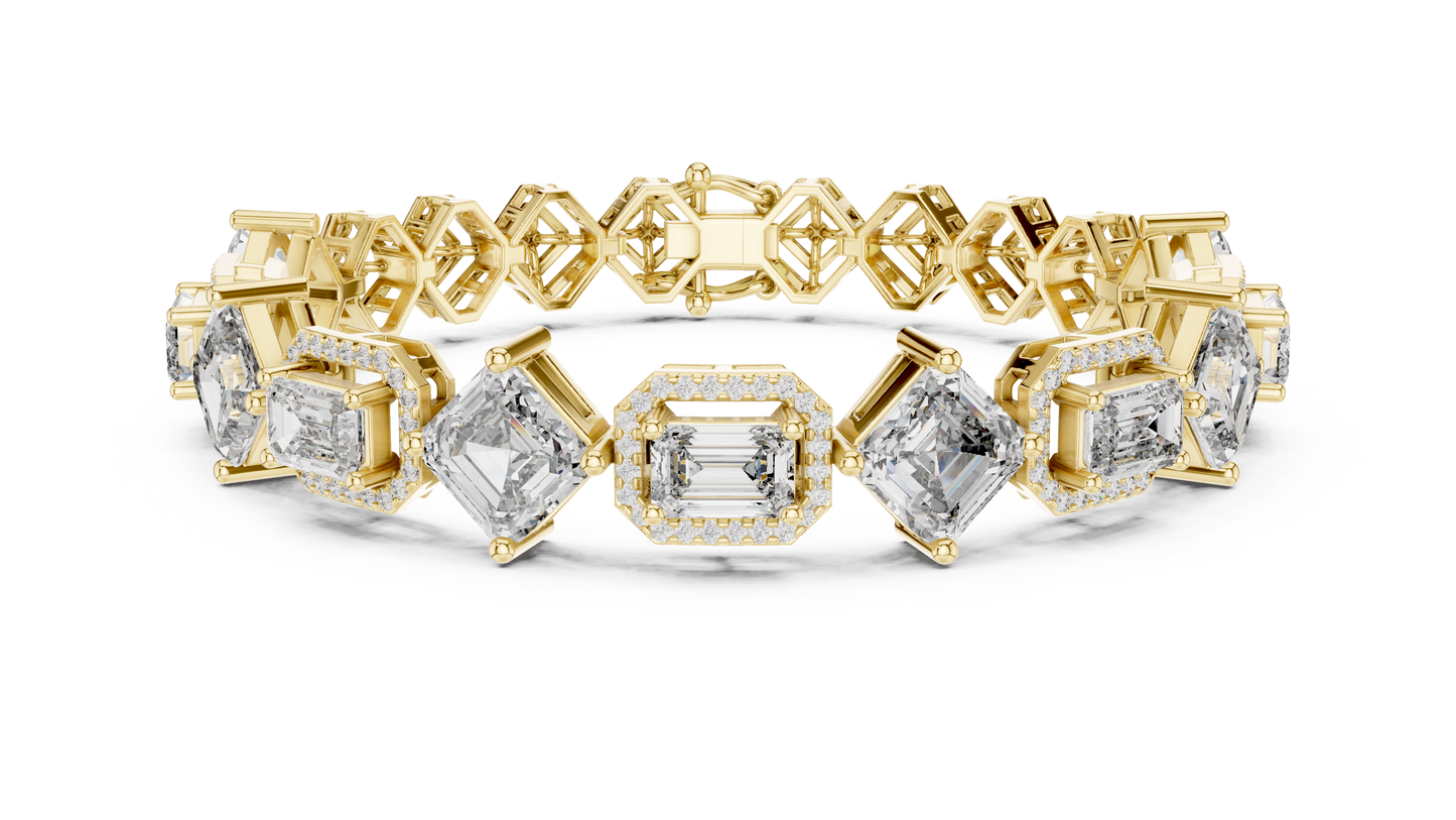 Elite Halo Frame Diamond Bracelet