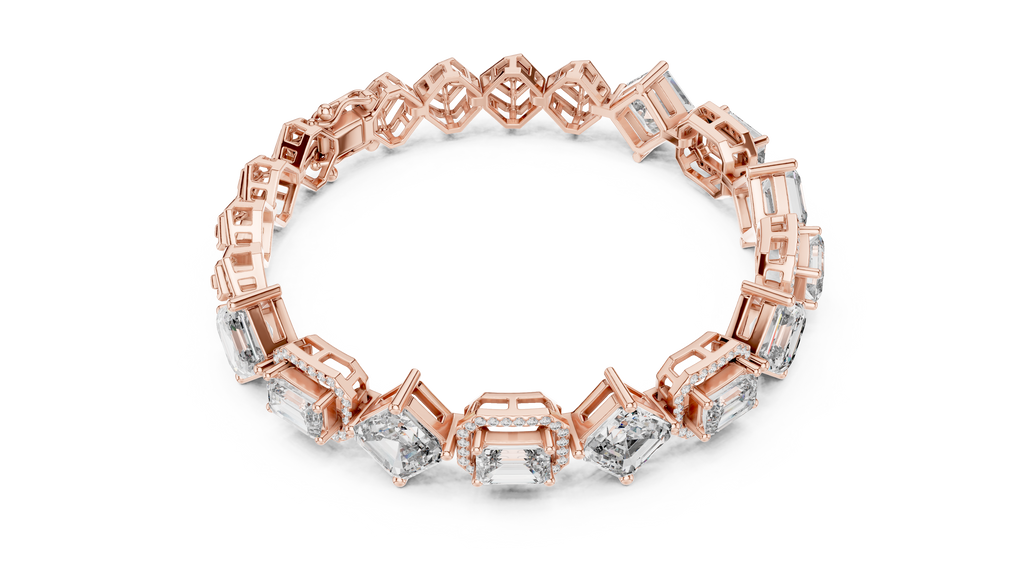 Elegant Mixed Cut Diamond Bracelet
