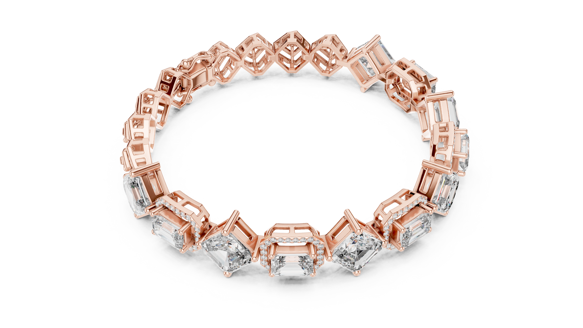 Elegant Mixed Cut Diamond Bracelet