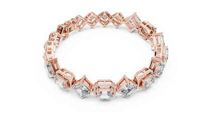 Elegant Mixed Cut Diamond Bracelet