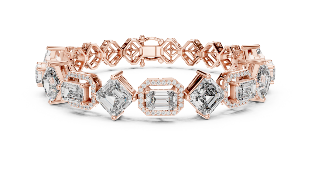 Elegant Mixed Cut Diamond Bracelet