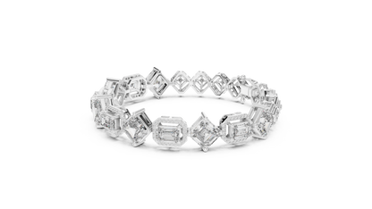 Elegant Mixed Cut Diamond Bracelet