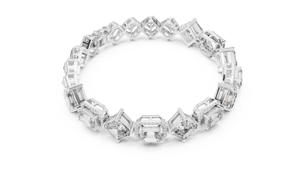 Elegant Mixed Cut Diamond Bracelet