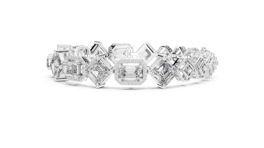 Elegant Mixed Cut Diamond Bracelet
