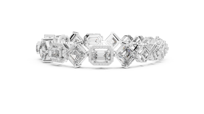 Elegant Mixed Cut Diamond Bracelet