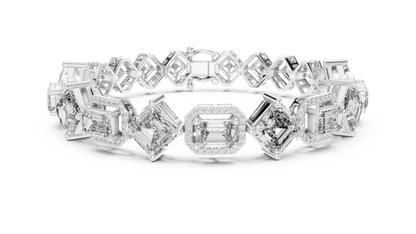 Elegant Mixed Cut Diamond Bracelet
