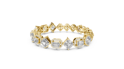 Elegant Mixed Cut Diamond Bracelet