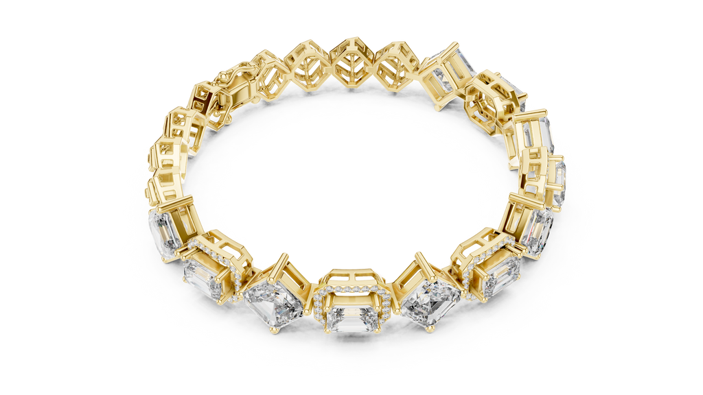 Elegant Mixed Cut Diamond Bracelet
