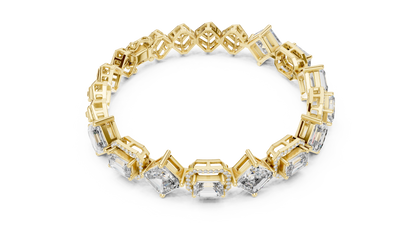 Elegant Mixed Cut Diamond Bracelet