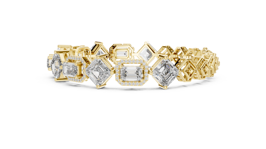 Elegant Mixed Cut Diamond Bracelet
