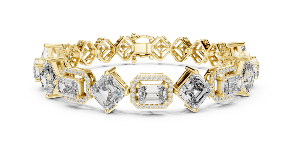 Elegant Mixed Cut Diamond Bracelet