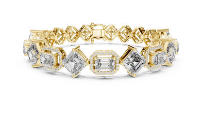 Elegant Mixed Cut Diamond Bracelet