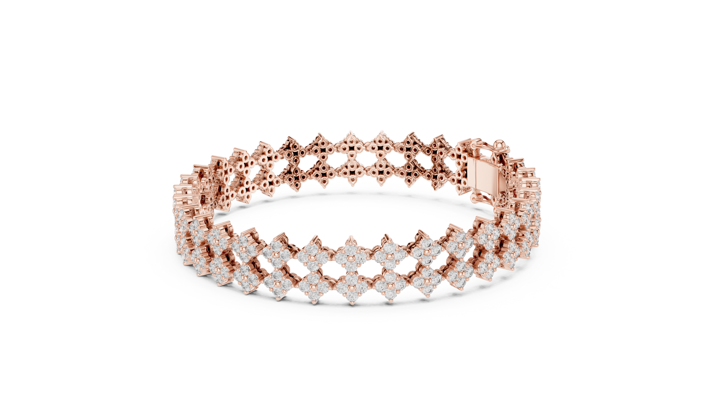 Golden Petal Infinity Bracelet