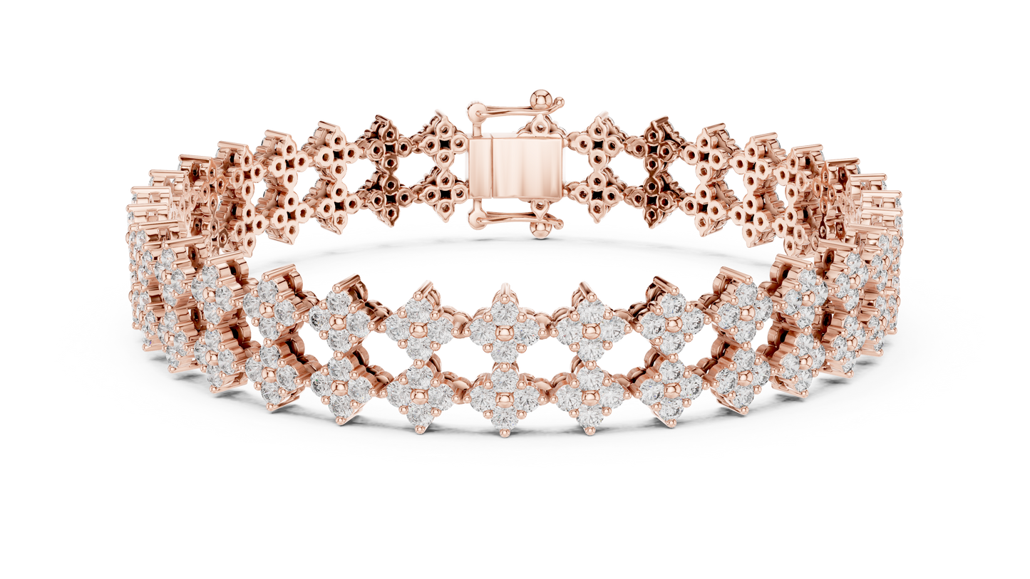 Golden Petal Infinity Bracelet
