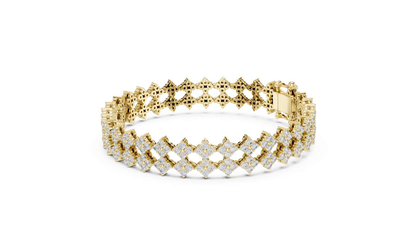 Golden Petal Infinity Bracelet