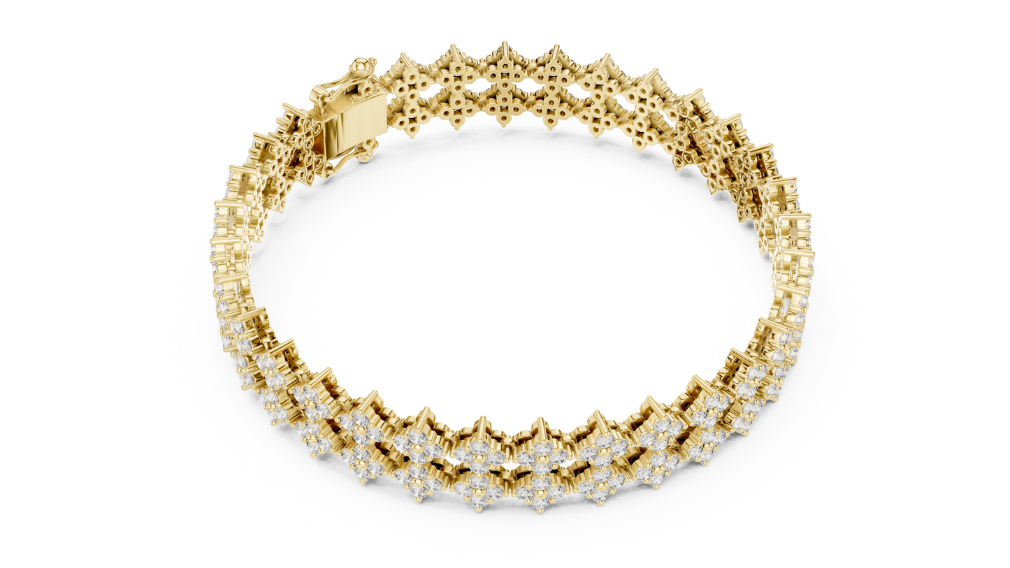 Golden Petal Infinity Bracelet