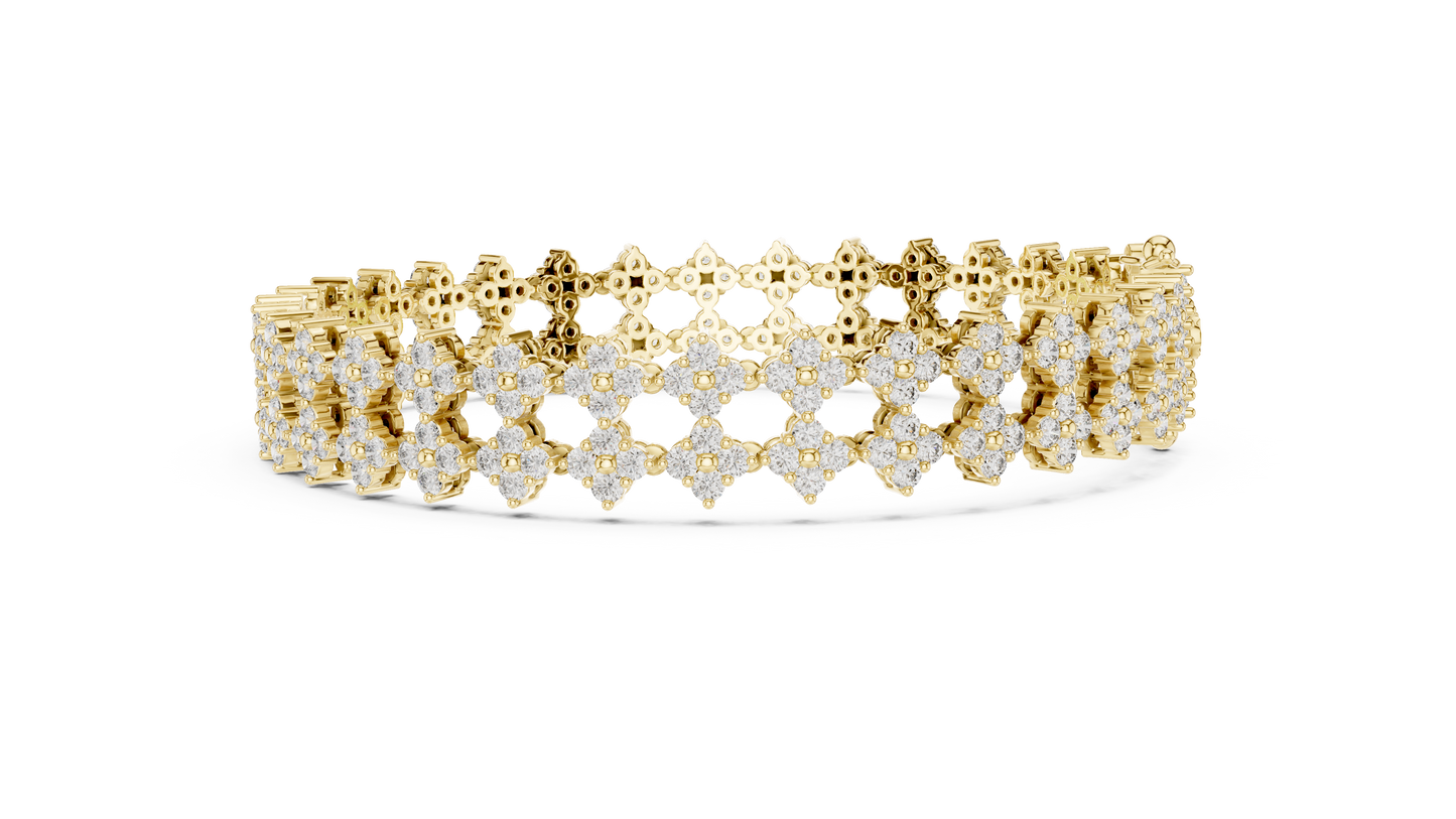 Golden Petal Infinity Bracelet