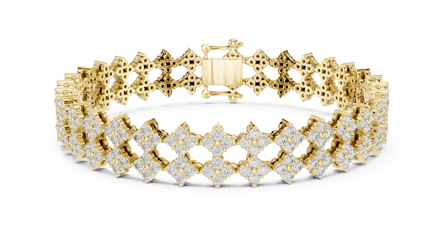 Golden Petal Infinity Bracelet