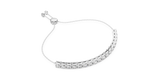 Minimal Diamond Tennis Bracelet with Adjustable Chain Closure