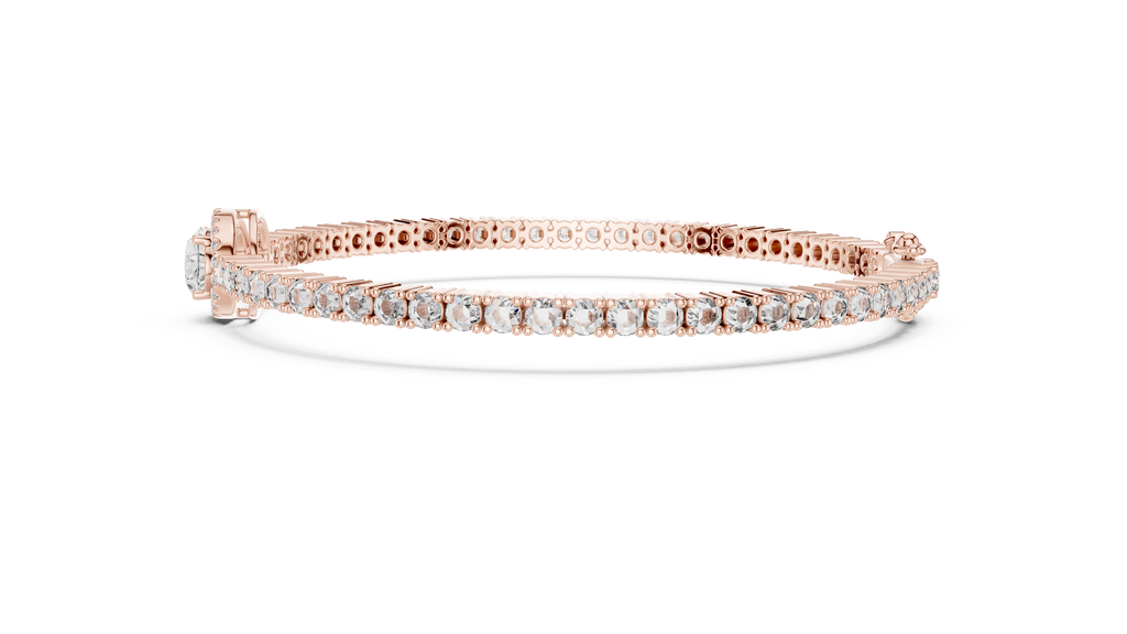 Center Glow Diamond Bracelet – Elegant Halo Style