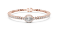 Center Glow Diamond Bracelet – Elegant Halo Style