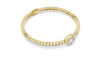 Center Glow Diamond Bracelet – Elegant Halo Style