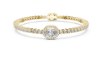 Center Glow Diamond Bracelet – Elegant Halo Style