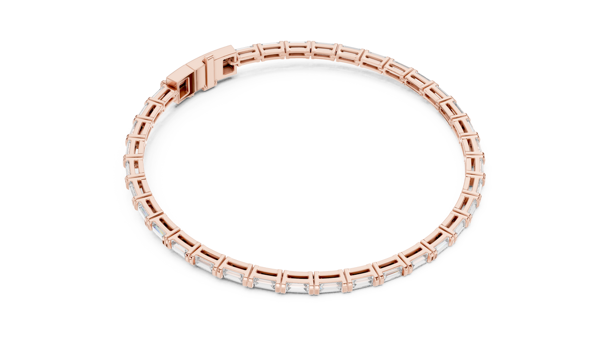 Linear Baguette Diamond Bracelet – Sleek & Stylish