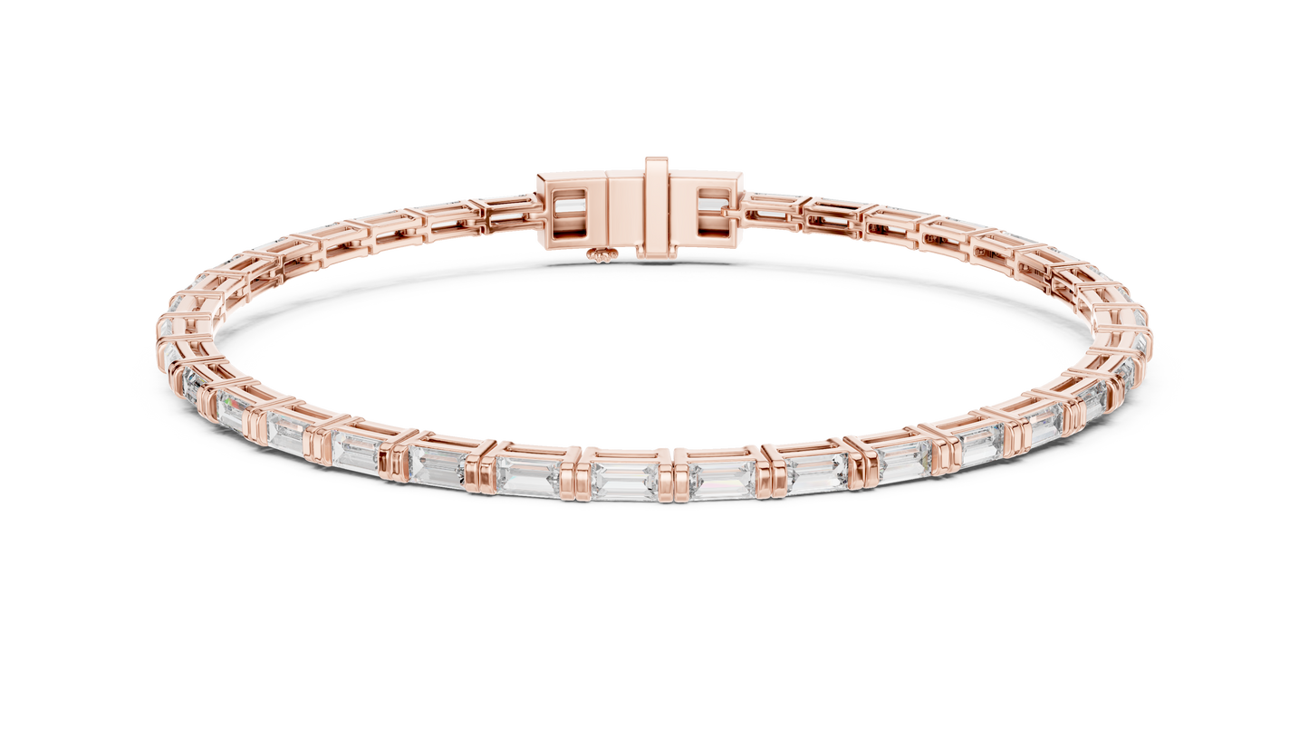 Linear Baguette Diamond Bracelet – Sleek & Stylish