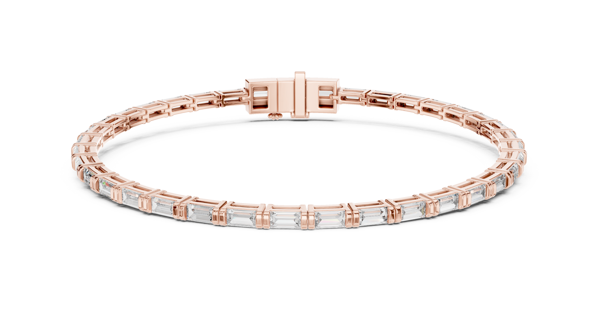 Linear Baguette Diamond Bracelet – Sleek & Stylish