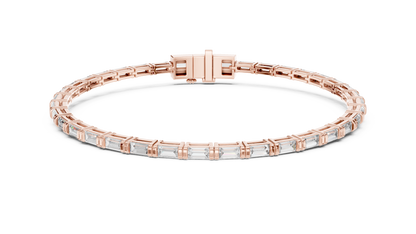 Linear Baguette Diamond Bracelet – Sleek & Stylish
