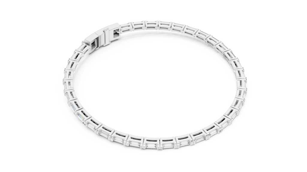 Linear Baguette Diamond Bracelet – Sleek & Stylish