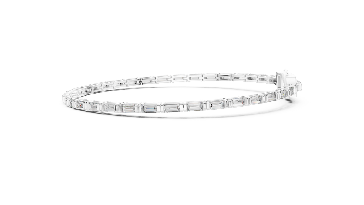 Linear Baguette Diamond Bracelet – Sleek & Stylish