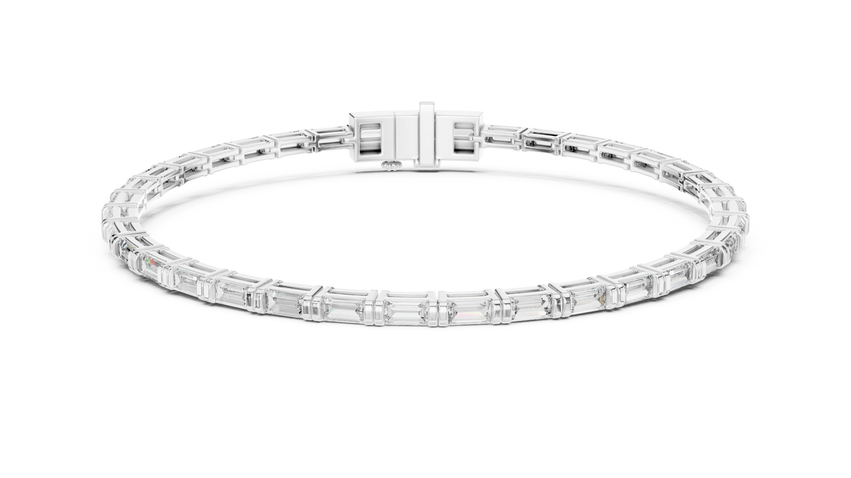 Linear Baguette Diamond Bracelet – Sleek & Stylish