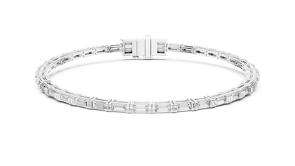 Linear Baguette Diamond Bracelet – Sleek & Stylish