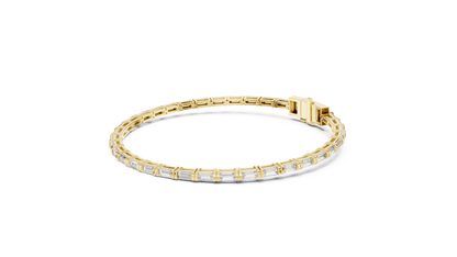 Linear Baguette Diamond Bracelet – Sleek & Stylish