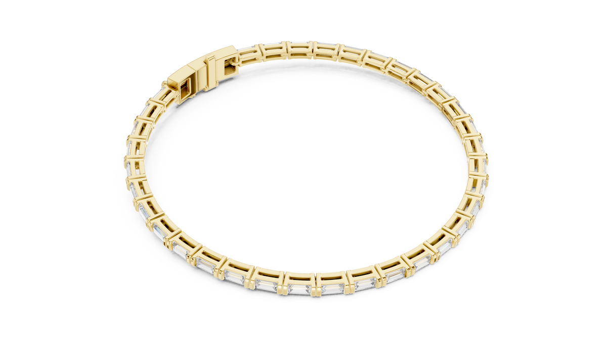 Linear Baguette Diamond Bracelet – Sleek & Stylish