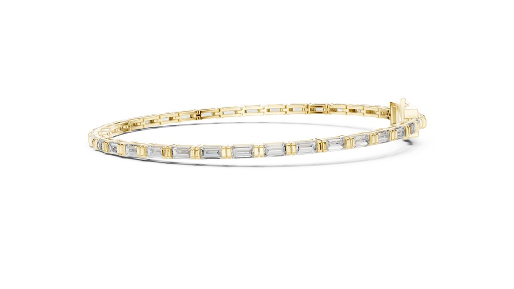 Linear Baguette Diamond Bracelet – Sleek & Stylish