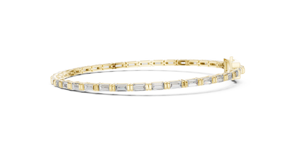 Linear Baguette Diamond Bracelet – Sleek & Stylish