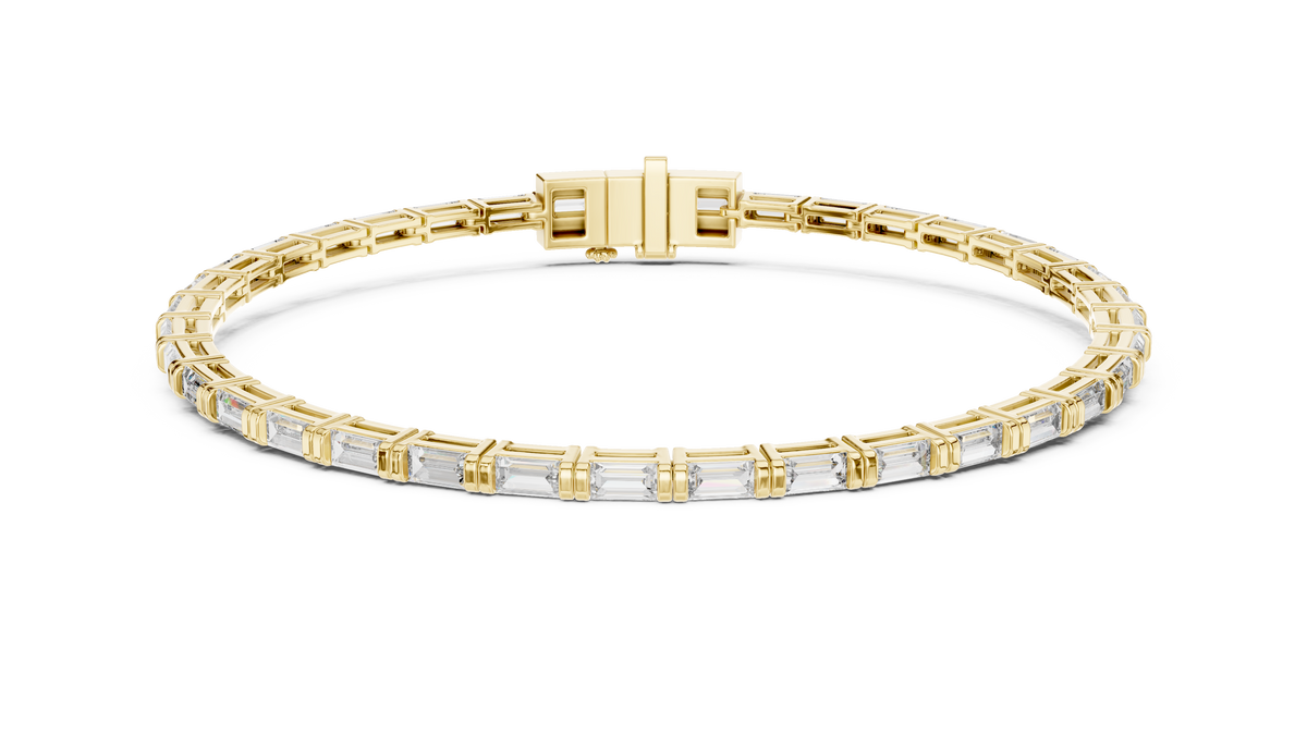 Linear Baguette Diamond Bracelet – Sleek & Stylish