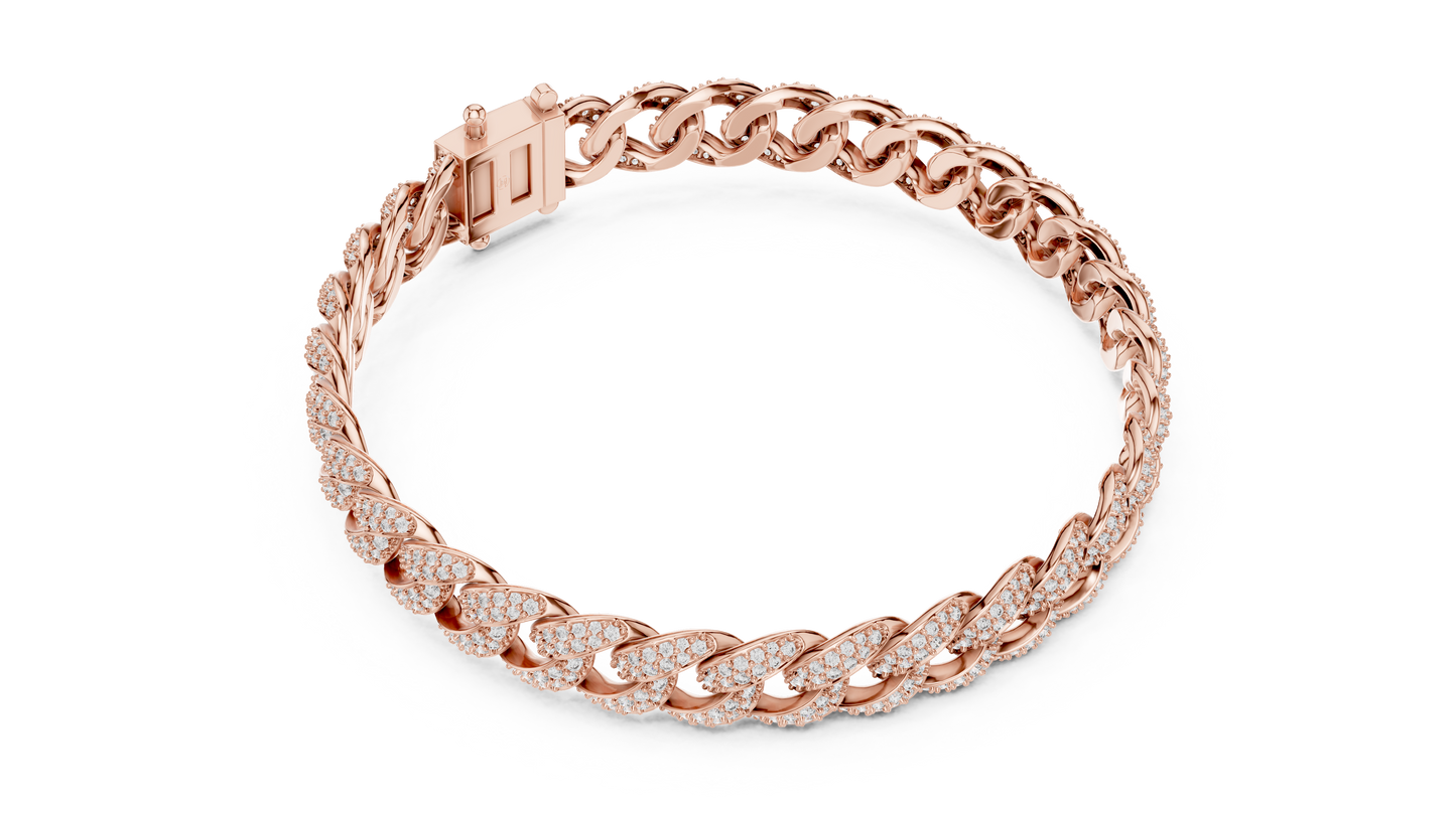 Premium Cuban Chain Diamond Bracelet