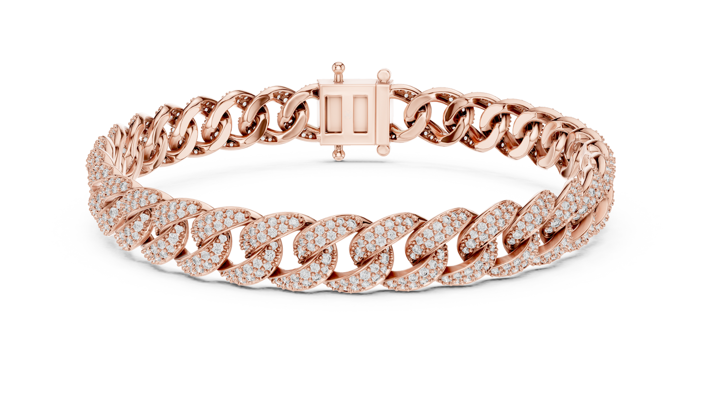 Premium Cuban Chain Diamond Bracelet