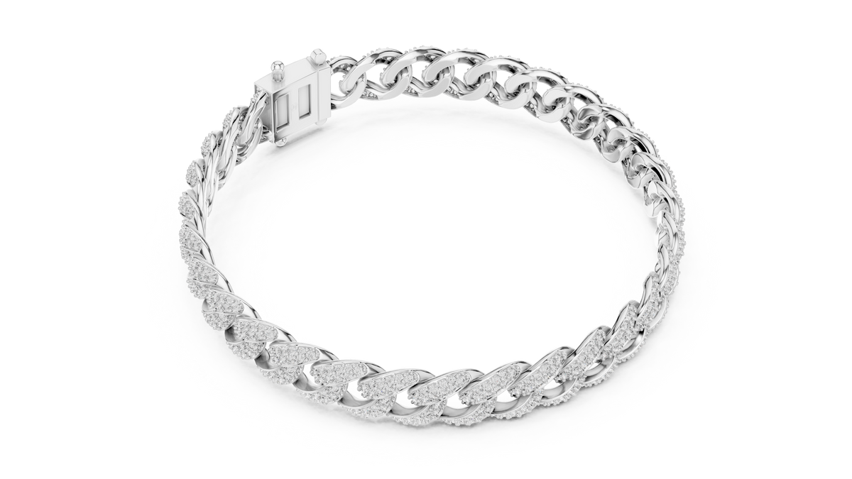 Premium Cuban Chain Diamond Bracelet