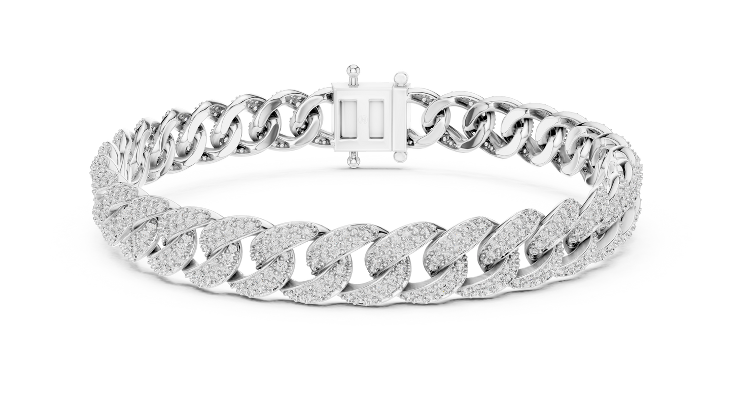 Premium Cuban Chain Diamond Bracelet