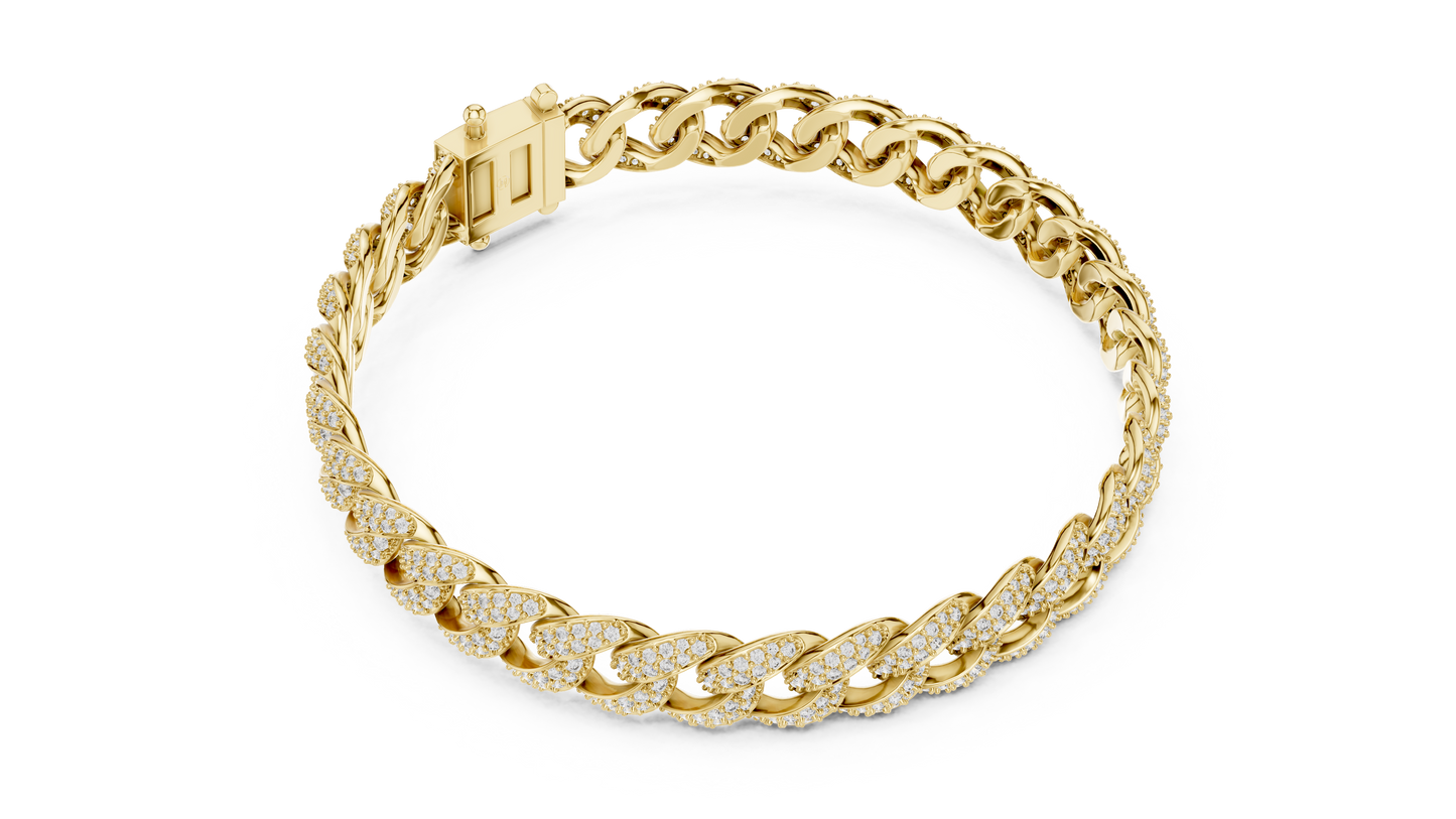 Premium Cuban Chain Diamond Bracelet
