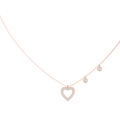 Stylish Diamond Heart Charm  Necklace.