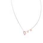 Stylish Diamond Heart Charm  Necklace.
