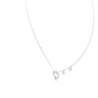 Stylish Diamond Heart Charm  Necklace.