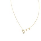 Stylish Diamond Heart Charm  Necklace.
